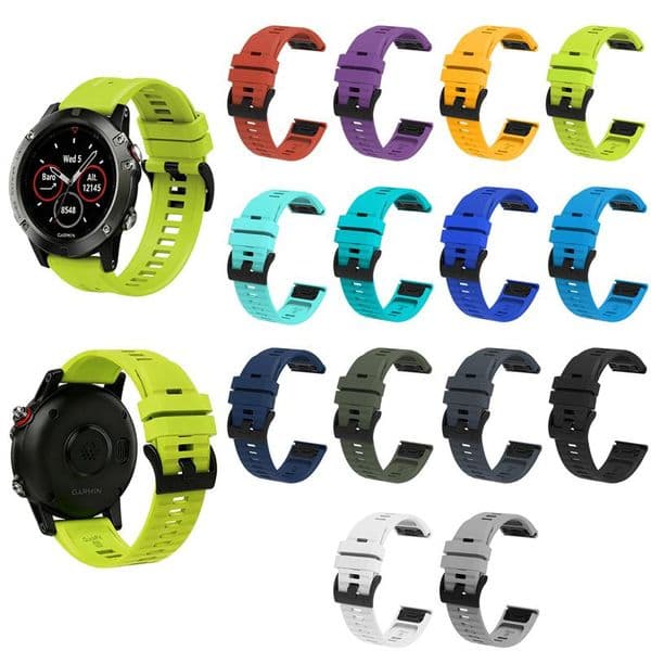 Universal Silicone Band for Garmin Watches 22mm 26mm Multiple Colors Durable Comfortable Compatible with Fenix Epix Instinct Forerunner Quatix Series