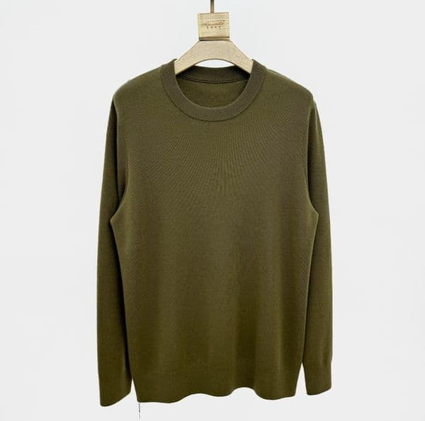 a570 Men Wool Sweater, Four-pin Thick Warm Round Neck Autumn and Winter Bottoming Knitted