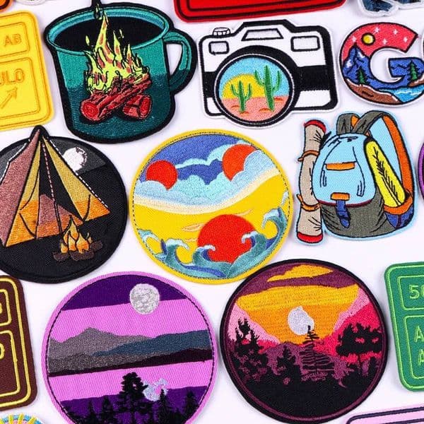 New Outdoor Nature Camping Traveler Embroidered Iron On Clothing Thermoadhesive Patches Hiking Patch For Backpack