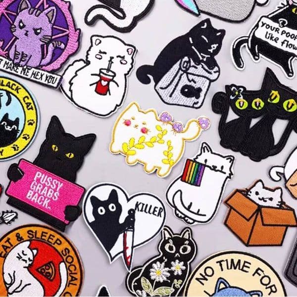 New Letter Cat For Clothing Thermoadhesive Cute Animal Patch Iron Embroidery Patches On Clothes Applique Stickers