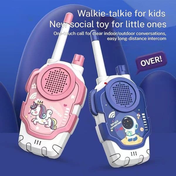 Children's Mini Walkie Talkie 2Pcs Wireless Communication for Parent Child Interaction Grip Ability Development interphone Toys Gifts