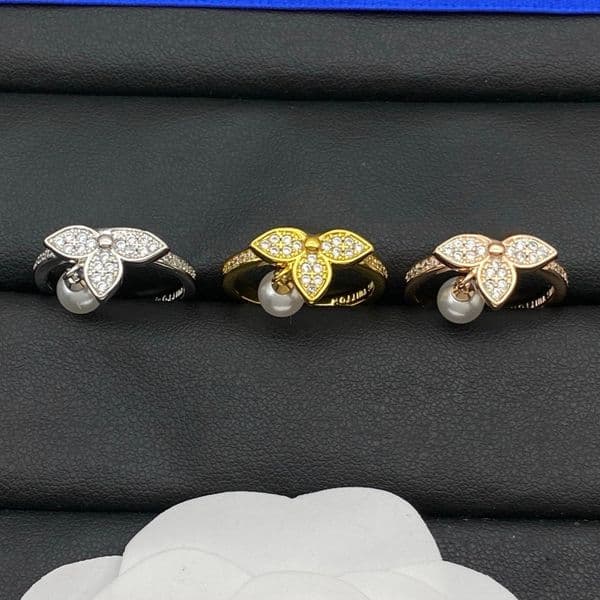 Luxury Designer Heart Ring 18K Gold Plated for Women Ring Letter Rings Fashion Rings Wedding Party Gift Jewelry