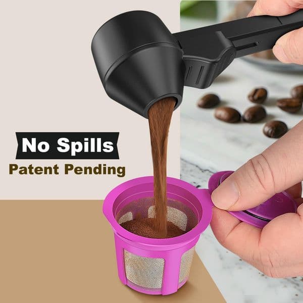 Coffee sliding spoon long handle large capacity coffee leak proof round spoon