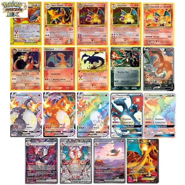 Shining Holographic Charizard Ex GX VMX Hobbies Rare Collection Battle Cards Toys Gifts L251225TW9O