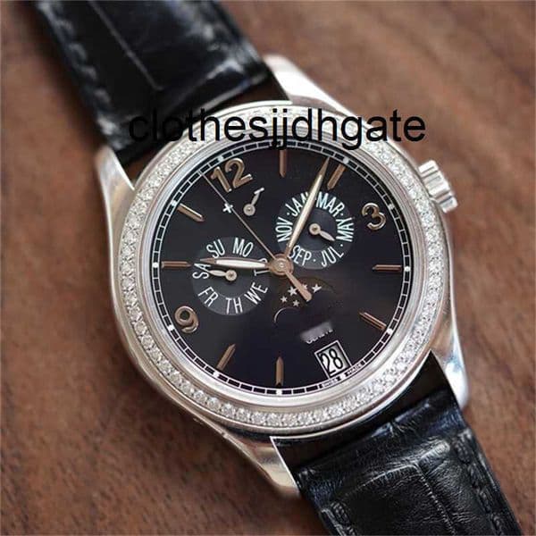 Designer Watch Complication Men Luxury Watches Hand Series 5147 Automatic Mechanical 18k White Gold Luxury Mens Watch Black Mechanical Automatic Watch