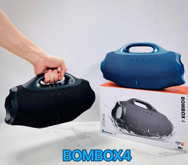 Top quality Cell Phone Speakers Boombox 4 High Quality Bass Waterproof Wireless Bluetooth Audio System with box Speaker