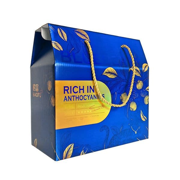 Customizable Fruit Gift Box with Handles - Includes Premium Printed Box & Protective Corrugated Shipping Carton - Design to Delivery
