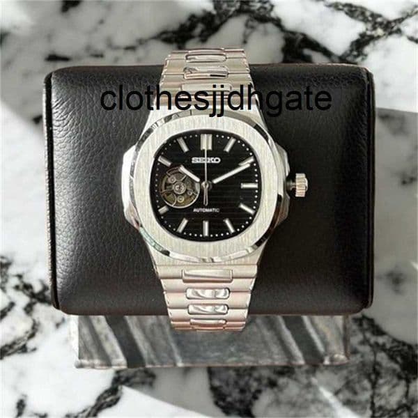 Designer Watch Open Designer Seikmod Luxury Watches Heart Black Dial Style Aut Sapphire 40mm Automatic Mechanical Watch