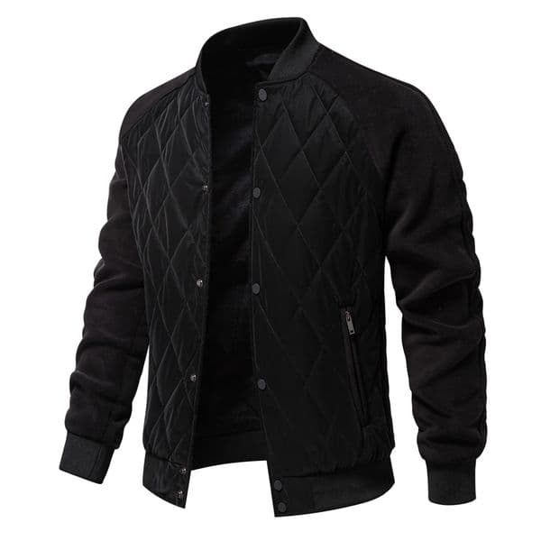 WOZK2026 Autumn New Collection with Velvet and Cotton Thickened Jacket, Casual Jacket, Insert Shoulder Sleeve, Men's Top, Jacket designer daily