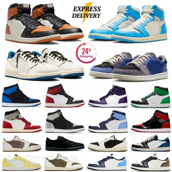 Designer Mens 6 6s 13 13s 1 1s Basketball Shoes University Blue UNC Lucky Green Hyper Royal Mocha Olive Bred Toe Womens Sneakers Sports Ourdoor Trainers Size 13