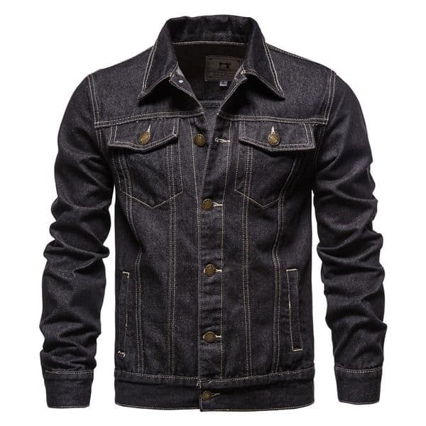 WOZK autumn and winter explosive street men's denim jacket cotton fashion casual slim fit men's jacket versatile trend