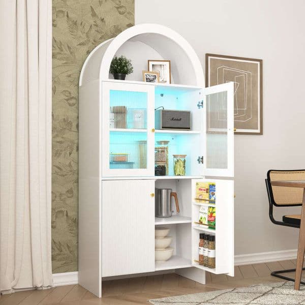 Modern Tech-Inspired MDF Dome Cabinet - A Smart Combination of Snack Storage and LED Lighting. 9020 2004