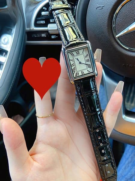 Designer Luxury women tank watches square fashion style watch lady quartz movement stainless steel strap casual womens wristwatches #856