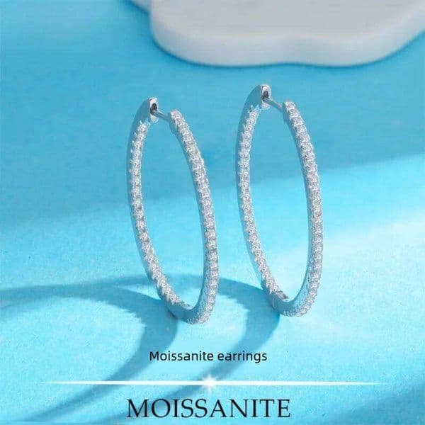 1.44ct D Color Moissanite Stud Earrings Round Cut Lab Created Diamond 925 Sterling Silver Bridal Jewelry For Women Gifts