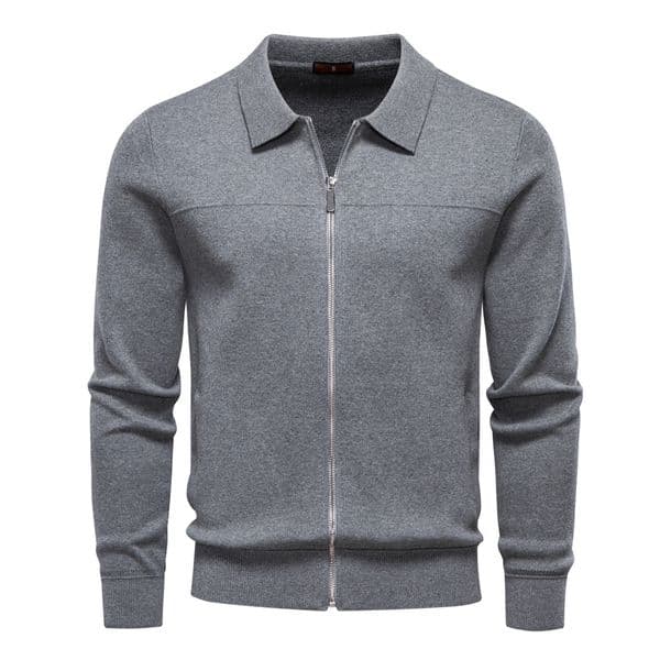 WOZK autumn and winter new men's jacket sweater cardigan men's zipper business casual jacket men Men's Clothing