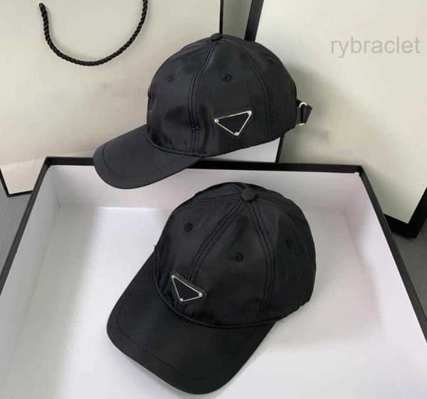Luxury designer casquette Ball Caps Sports Outdoor Adjustable Baseball Cap Unisex Pure Color Cotton Peaked metal triangle Street Hip Hop Snapback Cap