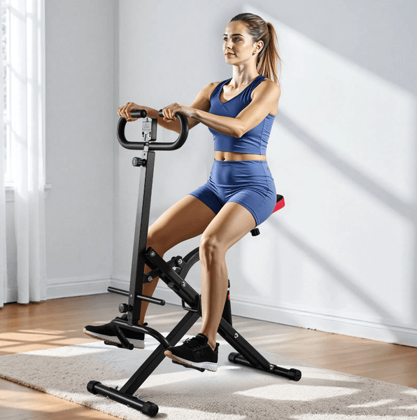 Squat Machine Deep Squat Rowing Machine SetupFoldable Exercise Equipment Glute Trainer Machine with 12-Gear Adjustable Resistance Glutes Leg Home Workout Machine