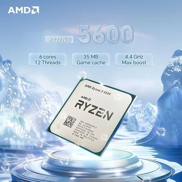 AMD Ryzen 5 5600 44GHz 6-Core 12-Thread Socket AM4 DDR4 7NM L332M TDP 65W NEW R7 5600 Gaming CPU Processor But No Fan