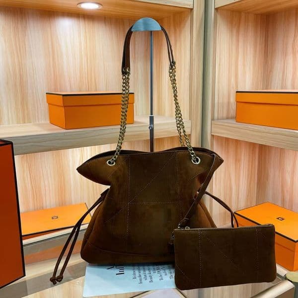 Designer Spring New Underarm Lucky Chain High-Quality Lambskin, Large-Capacity Tote Bag, Fashionable and Versatile Women's Shoulder Bag 10A