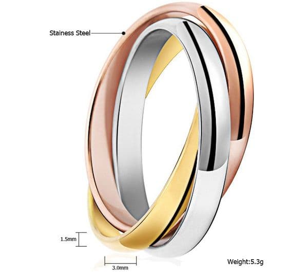 Ctis 3 color rings classic designer ring for women men luxury full diamond elegant love lovers wedding engagement rings jewelry luxury designer jewelry brand