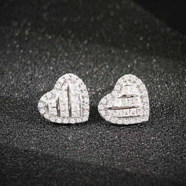 2025 New Trendy Heart silver color korean Earrings For Women Party free shipping items E5980