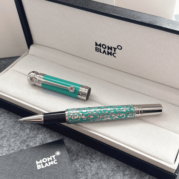 MB Luxurious Gold Medal Pens Montblancs Gift Fountain Pens designer Fountain Pens Celebrity Signature Pen MB Gift Stationery with Celeb Signatures Best Quality