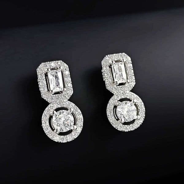 2024 New Fashion Luxury Silver Color Pendant Earrings for Women Christmas Gift E8016