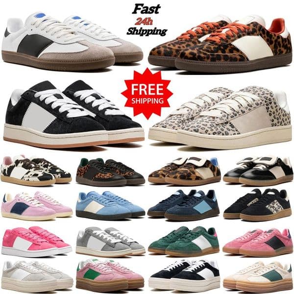 Sandals Free Shipping Designer Men Women Casual Shoes Suede Leather Sneakers Pony Green Light Blue Silk Red Pink White Black Gum hiking shoe Trainers Sneakers Size Eu