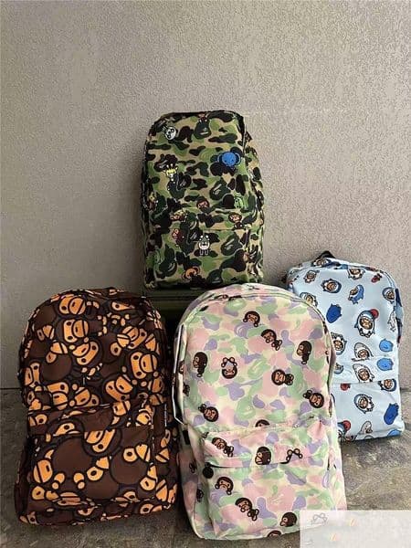 Cute cartoon monkey animal casual backpack/school bag, large size