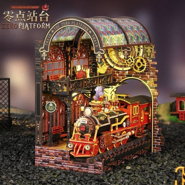 Bestseller ZERO PIATFORM 3D Book Nook DIY Kit Micro Miniature Street Scene, Wooden Model Building Project for Adults, Creative Gift ddmytues