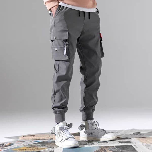 WOZK casual pants men 2026 new spring and summer retro embroidered straight leg pants designer work