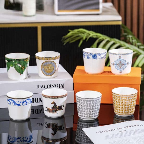 European Style Bone China Exquisite Home Afternoon Set High-Value House Black Tea Cup Gift B5
