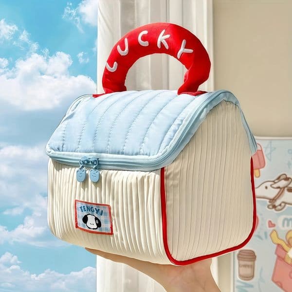 Cartoon cosmetic storage bag pattern hut handbag large capacity makeup organizer portable handheld travel toiletry pouch 251225