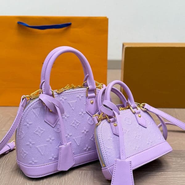 designer shoulder Allmas BB mini Bag Top Handle Shell Luxury Handbag crossbody tote Women Classic monogram Flower Printed Leather underarm bag purse