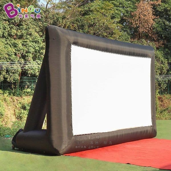Inflatable movie projection screen, outdoor large mobile portable advertising promotion, inflatable model screen