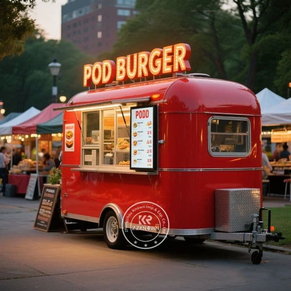 Food Truck Mobile Coffee Affordable Stainless Steel Small Coffee Ice Cream Vending Cart Restaurant Mobile Food Trailer