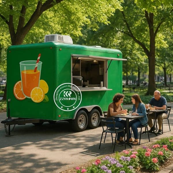 Retro Customization Fully Equipped Food Trailer USA Standard Mobile Snack Food Truck for Wedding Receptions
