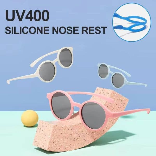 0-4-year-old Sunscreen Travel Kids New Silicone Childrens Sunglasses Outdoor Polarized UV Resistant Baby Glasses ddmyshoesvip Y260127W260210