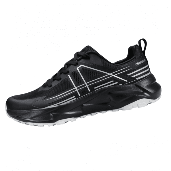 Men's casual sports for running, ultra-light shock-absorbing thick soles, black dad fashion shoes with height increase