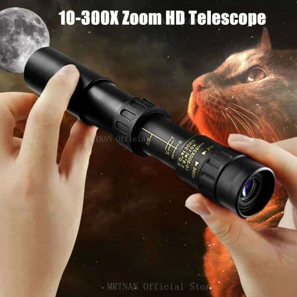10-300X40mm Bak4 Prism Monocular Telescope Spotting Scope With Holder And Tripod For Adults Bird Watching Camping Hiking