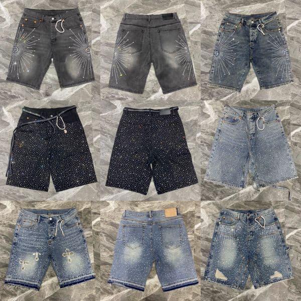men short jeans 2025 Trousers Mens Jeans Short hip hop hole Casual Knee lenght jean clothing 29-40 Size high quality shorts