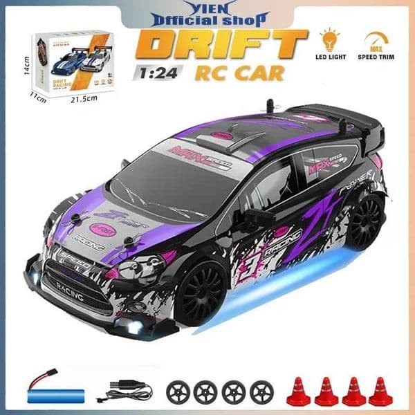 86 RC Drift Racing Car 1/24 4WD 30KM/h High Speed with Light 2.4G Radio Controlled Vehicle Model Race Competition Toy for Boys XJ260703