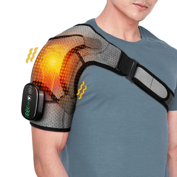 Wireless Control Smart Massage Hot Compress Warm Vibration Heating Shoulder Pad