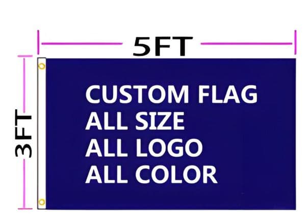 3x5 Fts Custom Logo Flag Customize Print Banner With Grommets OEM DIY Digital Printing By Your Own Idea