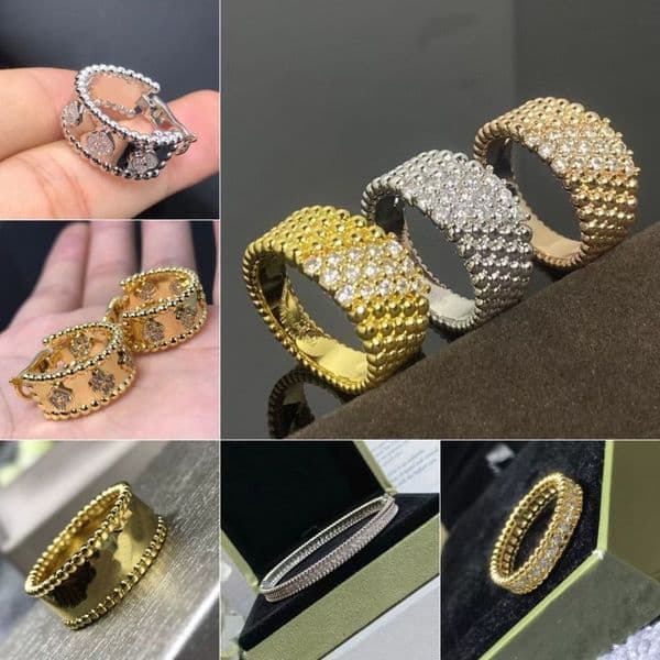 Designer Rings Clover Bracelet Necklace earrings for women flower Bracelets Necklaces Love diamond 925 Silver Ring 18k Gold plated jewelry luxury gift