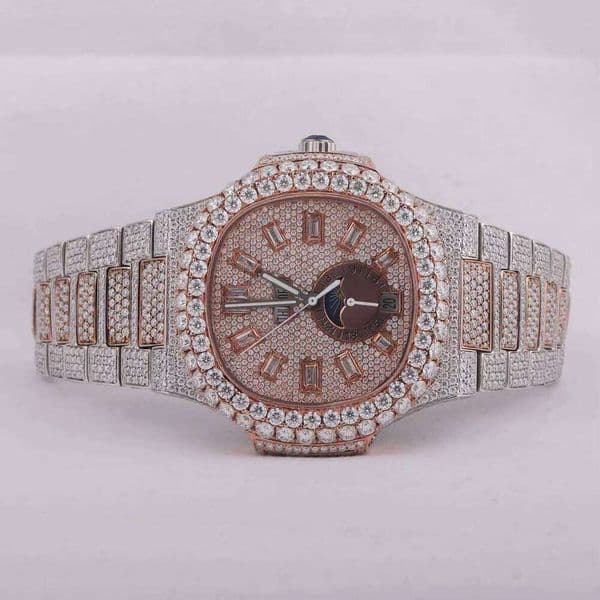 Exquisite Men's Fine Jewelry Collection Baguette Moissanite Dia Watches for Every Ocn