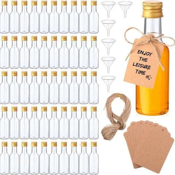 Mini Plastic Wine Suit 1.7 Oz Portable Clear Juice Cereal Christmas Party Decorative Bottle 15180