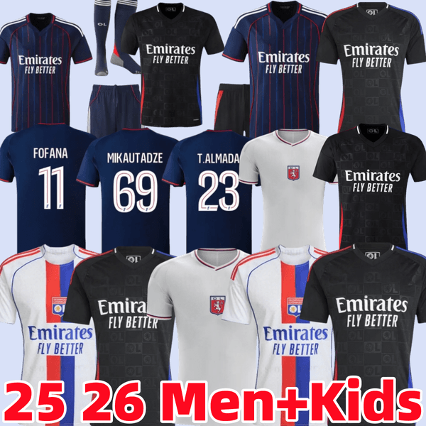 2026 Maillot de foot FOFANA Soccer Jersey 75-year-anniversary TOLISSO NUAMAH OL 75th football shirts 2025 T.ALMADA MIKAUTADZE equipment lyon