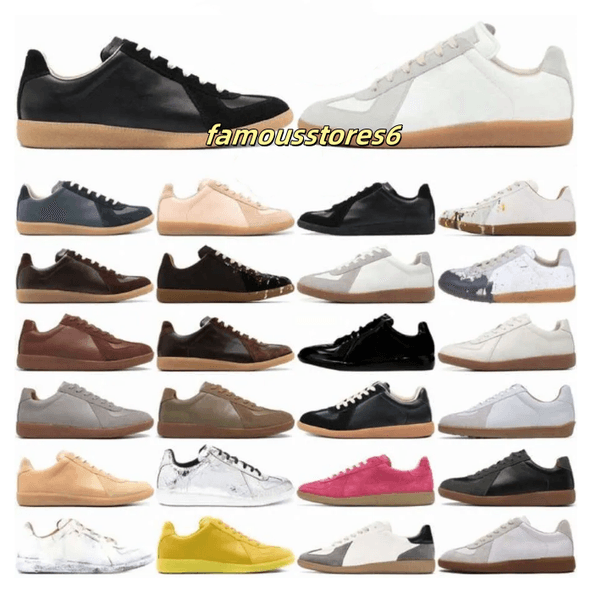 Sandals Designer Shoes Sneakers Replicaing German MM6 Army Gum Gats Trainer Paint Trainers Gat Sneaker Black Grey White Painter Nude Patent Brown Nutmeg Womens Mens