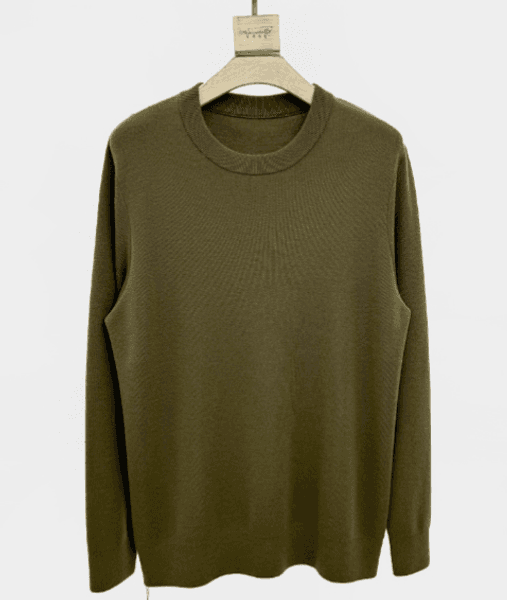 26 Men Wool Sweater, Four-pin Thick Warm Round Neck and Winter Bottoming